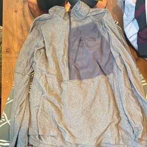 The North Face Light Gray Half-Zip Pullover